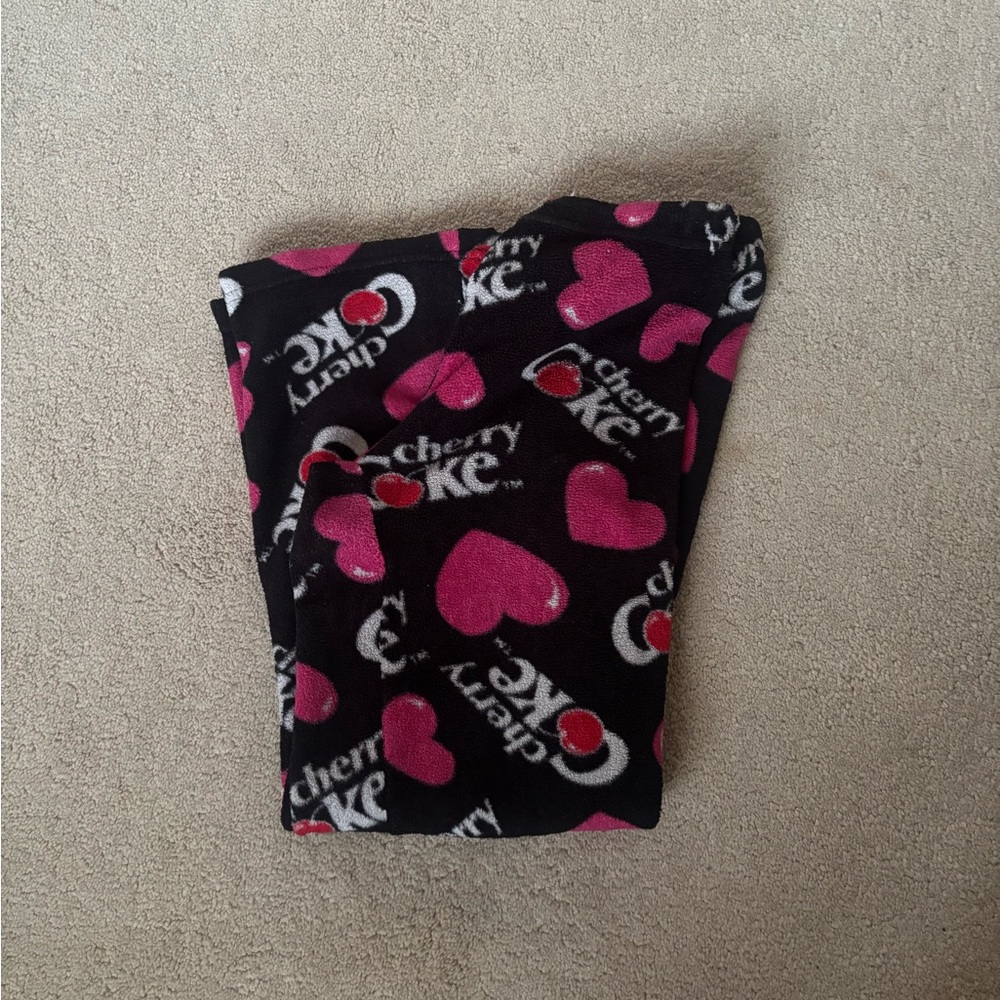 Cherry Coke Heart Print Blanket